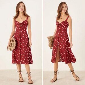 Reformation Red Frankfort Dress in Angeles